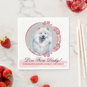 Samoyed Wedding Napkins With Dogs Photo
