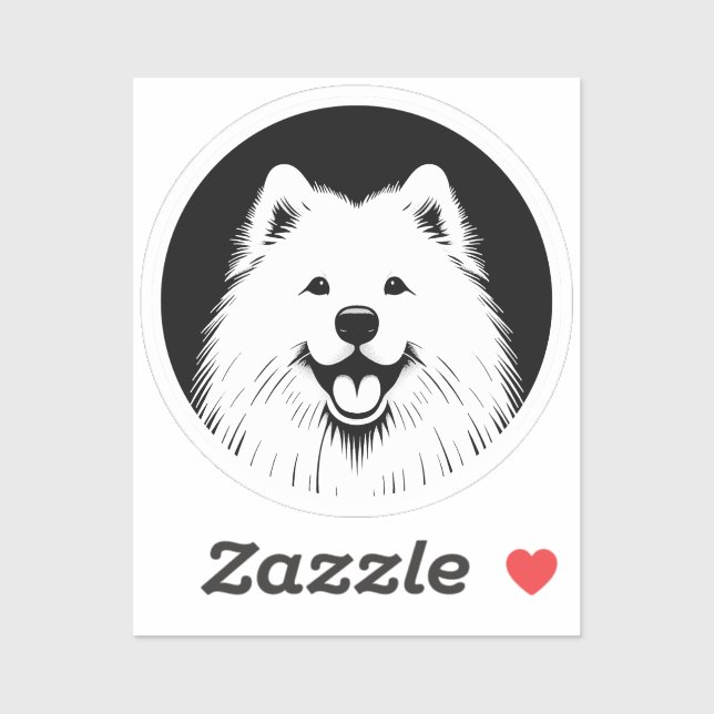 Samoyed White Pop Art Classic Chic Sammie Smile (Sheet)
