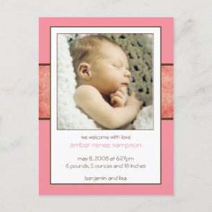 Sample Amber Birth Announcement