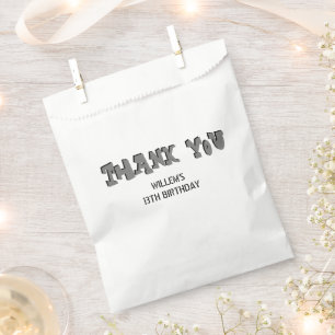 Sample Boy 13th Birthday Party Thank You Favour Bags
