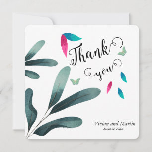 Sample calligraphy wild forest vibe Thank you card