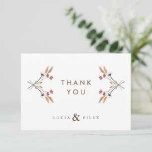 Sample Cross Wildflower Thank You Card