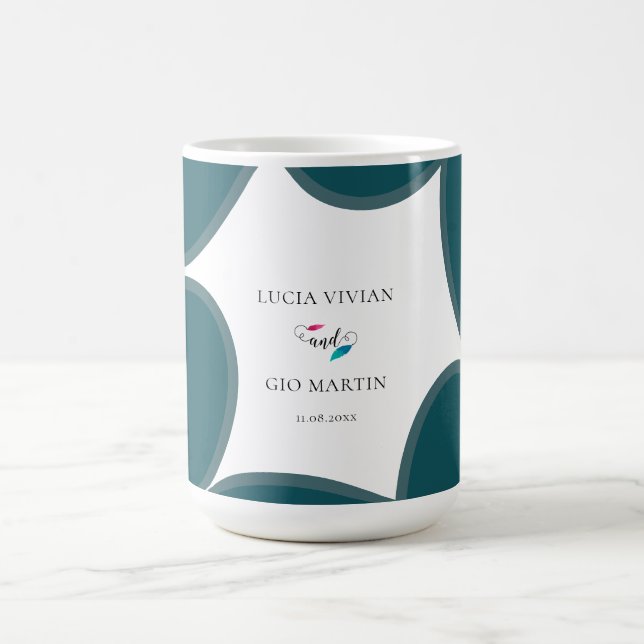 Sample Forest Green Wedding Favour Mug (Center)