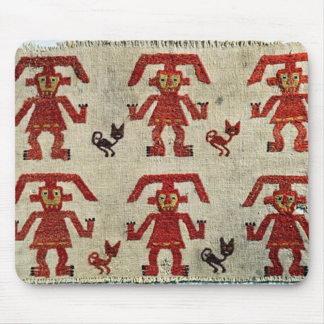 Sample of Lambayeque fabric with a figure Mouse Mat (Front)