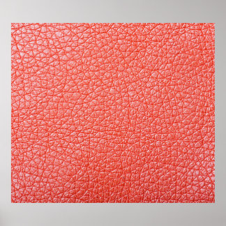 Sample of orange leather upholstery textureabstrac poster