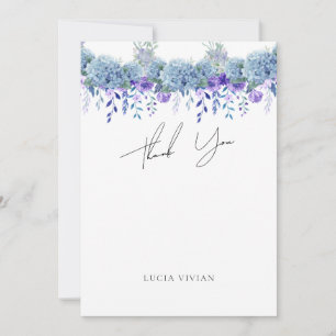Sample Purple Floral Garden Bridal Shower Thank You Card