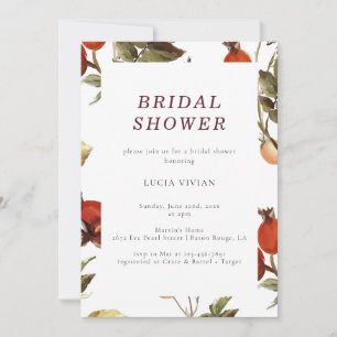 Sample Rustic Fresh Floral Forest Bridal Shower Invitation