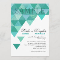 SAMPLE signature matte Geometric Triangles teal