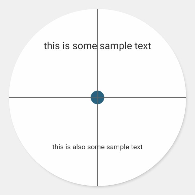 sample test classic round sticker (Front)