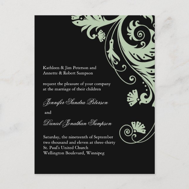 Sample Wedding Postcard for Jen (Front)