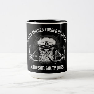 SAMPSON SALTY DOGS Two-Tone COFFEE MUG