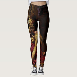 Samson and Delilah by Peter Paul Rubens Leggings