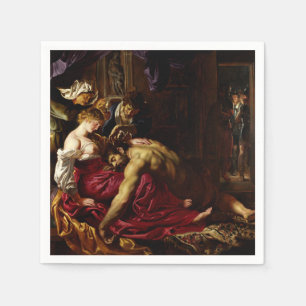 Samson and Delilah by Peter Paul Rubens Napkin
