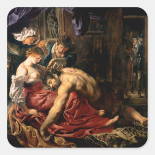 Samson and Delilah, c.1609 Square Sticker