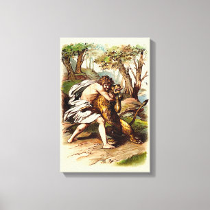 Samson And The Lion Canvas Print