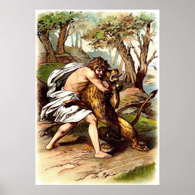 Samson And The Lion Poster (Front)