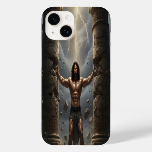 Samson Breaking the Philistine Pillars iPhone Case