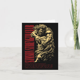 Samson Strength Club Lion Judges 14_6 Faith Design Card