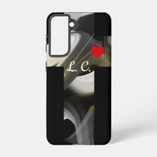 Samsung Cases Trend Abstract Art Black White Gold