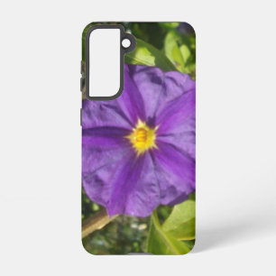 SAMSUNG GALAXY 21 Case PURPLE FLOWER STYLE DESIGN