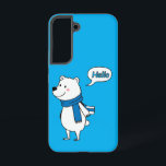 Samsung Galaxy Phone Case & Cover<br><div class="desc">Cute Polar Bear Samsung Galaxy Phone Case & Cover. Say hello to our Cute Polar Bear Design! This AI-crafted artwork features an adorable polar bear with a blue scarf, cheerfully greeting you with a "Hello" speech bubble. Perfect as baby dress, mugs, t-shirts, and more, this playful print adds charm to...</div>