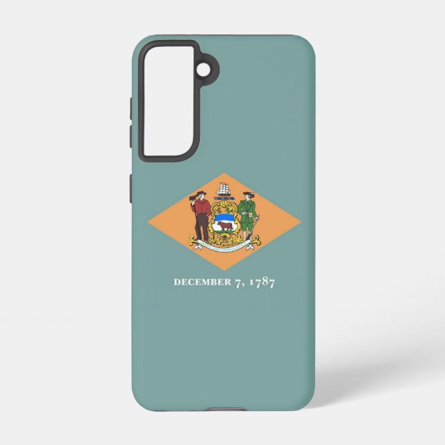Samsung Galaxy S21 Case Flag of Delaware, U.S.A. (Back)