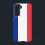 Samsung Galaxy S21 Case Flag of France<br><div class="desc">Transform your Samsung Galaxy S21 into a symbol of French pride with our exclusive cover featuring the flag of France! Crafted with meticulous attention to detail, this cover proudly showcases the iconic design of the French flag. The flag features three vertical stripes of blue, white, and red, symbolising liberty, equality,...</div>