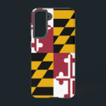 Samsung Galaxy S21 Case Flag of Maryland, U.S.A.<br><div class="desc">Transform your Samsung Galaxy S21 into a celebration of Maryland's pride with our exclusive phone cover featuring the state flag! Crafted with meticulous attention to detail, this cover proudly showcases the distinctive elements of the Maryland flag. It features a unique design of alternating quadrants of black and gold with a...</div>
