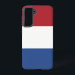 Samsung Galaxy S21 Case Flag of Netherlands<br><div class="desc">Introducing our Samsung Galaxy S21 cover featuring the flag of the Netherlands, designed to blend protection with a celebration of Dutch heritage. Crafted with meticulous attention to detail, this cover proudly displays the iconic tricolor of red, white, and blue, symbolising the Netherlands' history, culture, and national identity. Whether you're commuting,...</div>