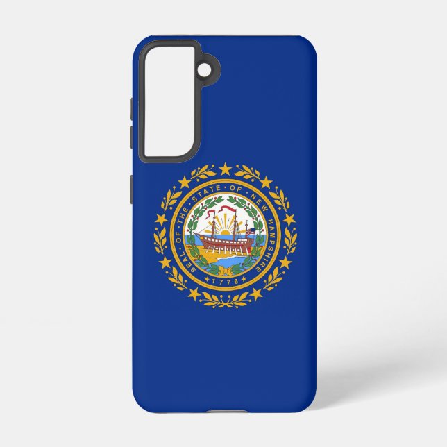 Samsung Galaxy S21 Case Flag of New Hampshire (Back)