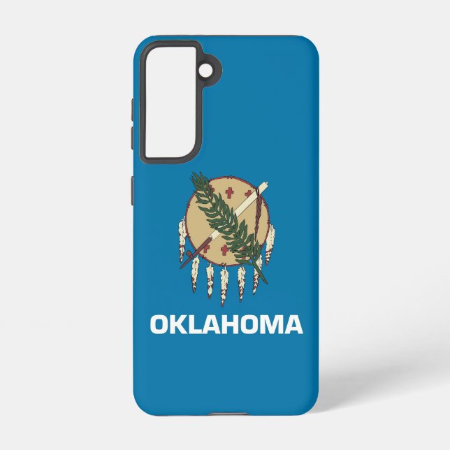 Samsung Galaxy S21 Case Flag of Oklahoma (Back)
