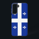 Samsung Galaxy S21 Case Flag of Quebec, Canada<br><div class="desc">Transform your Samsung Galaxy S21 with our exclusive phone cover featuring the flag of Quebec! Crafted with meticulous attention to detail, this phone cover proudly showcases the iconic design of the Quebec flag. The flag features a white cross on a blue field with four white fleurs-de-lis, symbolising the rich French...</div>