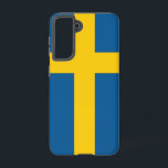 Samsung Galaxy S21 Case Flag of Sweden<br><div class="desc">Introducing our Samsung Galaxy S21 cover featuring the flag of Sweden, designed to blend protection with a celebration of Swedish heritage. Crafted with meticulous attention to detail, this cover proudly displays the iconic yellow cross on a blue background of the Swedish flag, symbolising the nation's history, culture, and values. Whether...</div>