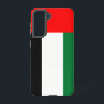 Samsung Galaxy S21 Case Flag of U A E<br><div class="desc">Introducing our Samsung Galaxy S21 cover featuring the flag of the United Arab Emirates (UAE), designed to blend protection with a celebration of Emirati heritage! Crafted with meticulous attention to detail, this cover proudly displays the UAE flag, symbolising the unity and federation of the seven Emirates. Whether you're commuting, travelling,...</div>