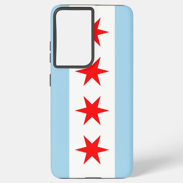 Samsung Galaxy S21 Plus Case Flag of Chicago (Back)