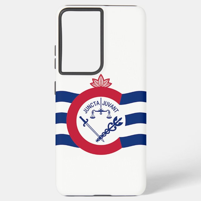Samsung Galaxy S21 Plus Case Flag of Cincinnati (Back)
