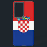 Samsung Galaxy S21 Plus Case flag of Croatia<br><div class="desc">Enhance your Samsung Galaxy S21 Plus with our exclusive phone cover featuring the flag of Croatia! Crafted with meticulous attention to detail, this phone cover proudly showcases the iconic design of the Croatian flag. Featuring three horizontal stripes of red, white, and blue, with the Croatian coat of arms in the...</div>