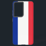 Samsung Galaxy S21 Plus Case flag of France<br><div class="desc">Transform your Samsung Galaxy S21 Plus into a symbol of French pride with our exclusive cover featuring the flag of France! Crafted with meticulous attention to detail, this cover proudly showcases the iconic design of the French flag. The flag features three vertical stripes of blue, white, and red, symbolising liberty,...</div>