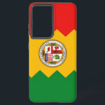 Samsung Galaxy S21 Plus Case Flag of Los Angeles<br><div class="desc">Transform your Samsung Galaxy S21 Plus into a symbol of Los Angeles pride with our exclusive cover featuring the flag of Los Angeles! Crafted with precision and attention to detail, this phone cover celebrates the vibrant spirit and cultural heritage of Los Angeles, California. The design prominently features the flag of...</div>