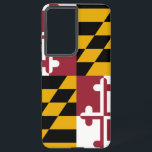 Samsung Galaxy S21 Plus Case Flag of Maryland<br><div class="desc">Transform your Samsung Galaxy S21 Plus into a celebration of Maryland's pride with our exclusive phone cover featuring the state flag! Crafted with meticulous attention to detail, this cover proudly showcases the distinctive elements of the Maryland flag. It features a unique design of alternating quadrants of black and gold with...</div>