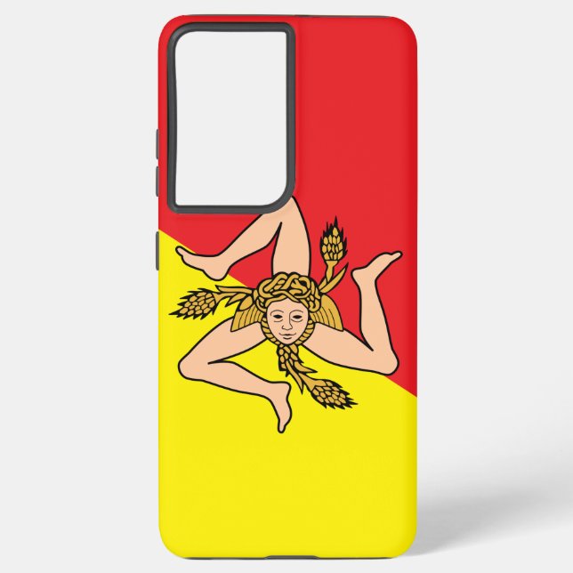 Samsung Galaxy S21 Plus Case flag of Sicily, Italy (Back)