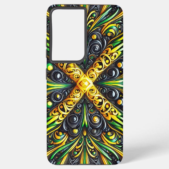Samsung Galaxy S21 Plus Case Jamaican Colours (Back)