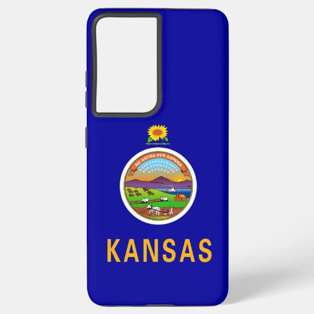 Samsung Galaxy S21 Ultra Case Flag of Kansas (Back)