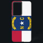 Samsung Galaxy S21 Ultra Case North Carolina flag<br><div class="desc">Transform your Samsung Galaxy S21 Ultra into a symbol of North Carolina pride with our exclusive phone cover featuring its flag! Crafted with meticulous attention to detail, this cover celebrates the unique heritage and state pride of North Carolina. The design prominently showcases the iconic elements of the North Carolina flag,...</div>