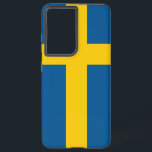Samsung Galaxy S21 Ultra Case Sweden flag<br><div class="desc">Introducing our Samsung Galaxy S21 Ultra cover featuring the flag of Sweden, designed to blend protection with a celebration of Swedish heritage! Crafted with meticulous attention to detail, this cover proudly displays the iconic yellow cross on a blue background of the Swedish flag, symbolising the nation's history, culture, and values....</div>