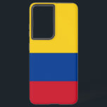 Samsung Galaxy S21 Ultra Case with Colombia flag<br><div class="desc">Transform your Samsung Galaxy S21 Ultra with our exclusive phone cover featuring the flag of Colombia! Crafted with meticulous attention to detail, this phone cover proudly showcases the vibrant design of the Colombian flag. The flag consists of three horizontal stripes—yellow, blue, and red—with the yellow stripe taking up half of...</div>