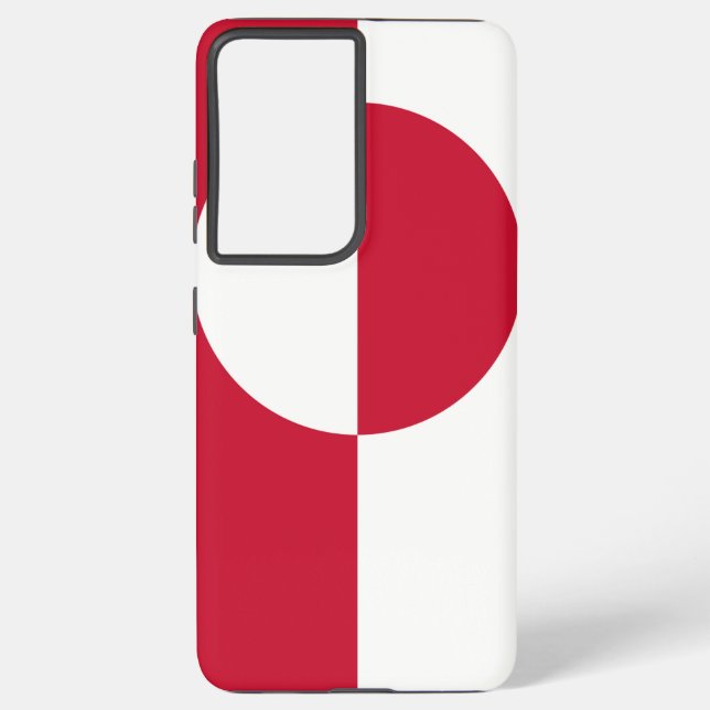 Samsung Galaxy S21 Ultra Case with Greenland flag (Back)