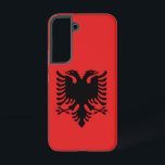 Samsung Galaxy S22 Case Flag of Albania<br><div class="desc">Add a touch of Albanian pride to your Samsung Galaxy S22 with our exclusive phone case featuring the flag of Albania! Crafted with meticulous attention to detail, this case celebrates Albania's rich history and cultural identity. The design proudly showcases the bold black double-headed eagle on a vibrant red background, symbolising...</div>