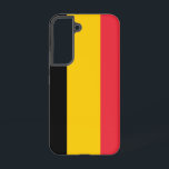 Samsung Galaxy S22 Case Flag of Belgium<br><div class="desc">Transform your Samsung Galaxy S22 with our exclusive phone cover featuring the flag of Belgium! Crafted with meticulous attention to detail, this phone cover proudly showcases the iconic design of the Belgian flag. The flag features three vertical stripes in black, yellow, and red, representing the country's national colours. Whether you're...</div>