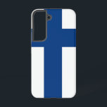 Samsung Galaxy S22 Case Flag of Finland<br><div class="desc">Transform your Samsung Galaxy S22 into a symbol of Finnish pride with our exclusive cover featuring the flag of Finland! Crafted with meticulous attention to detail, this cover proudly showcases the iconic design of the Finnish flag. The flag features a blue Nordic cross on a white field, symbolising the lakes...</div>